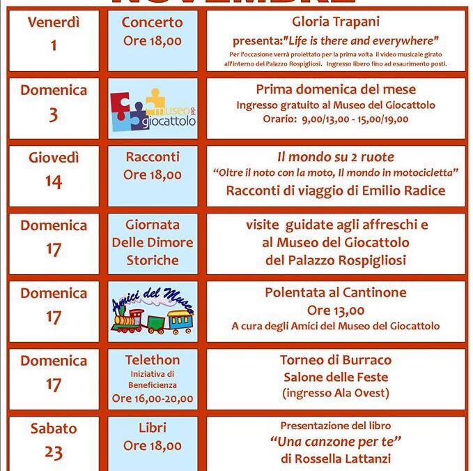 Gli eventi di Novembre a Zagarolo